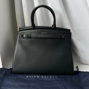 Ralph Lauren Collection RL50 Large Racing Green Leather Satchel Bag
